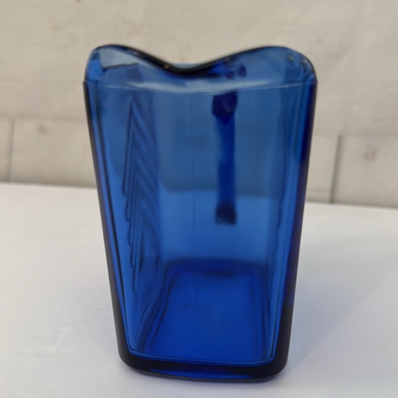 Hazel Atlas Vintage Cobalt Blue Small Pitcher Creamer Syrup Gravy Depression Era - Picture 2 of 9